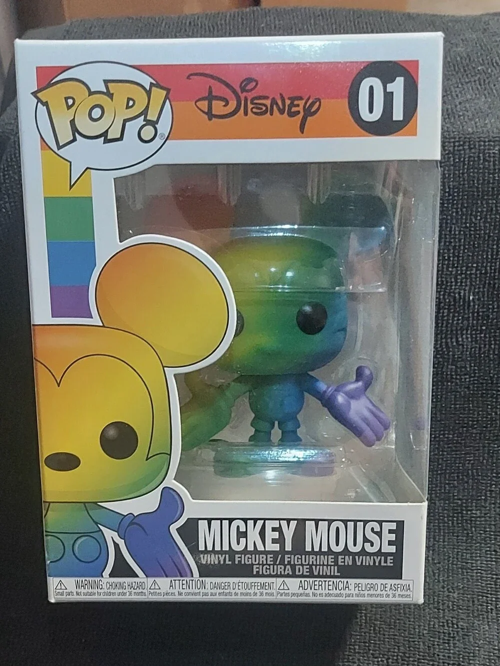 Funko Pop! Disney Pride Mickey Mouse Rainbow Vinyl Figure #01 (Like New In Box)